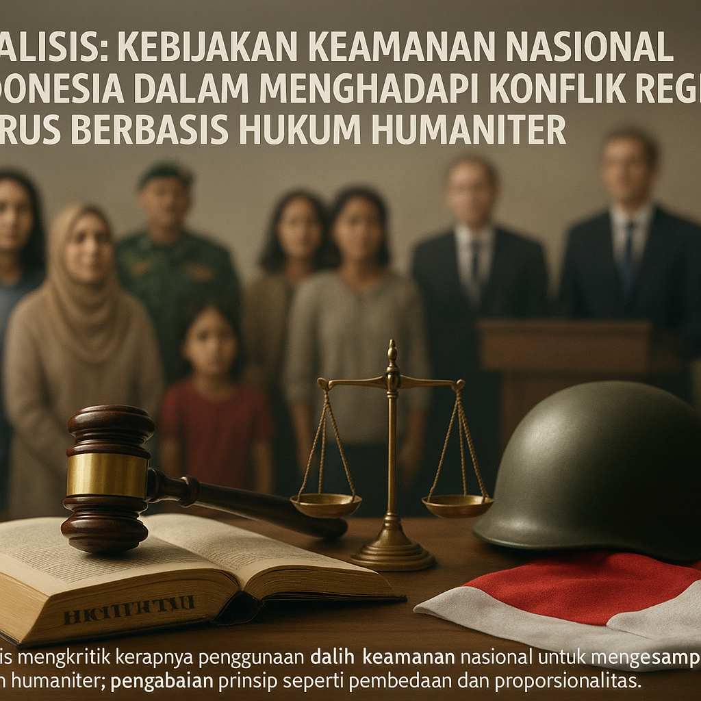 Analisis: Kebijakan Keamanan Nasional Indonesia dalam Menghadapi Konflik Regional harus Berbasis Hukum Humaniter
