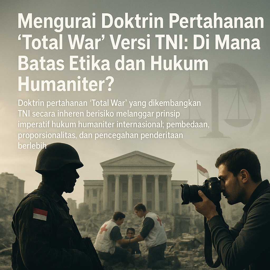 Mengurai Doktrin Pertahanan 'Total War' Versi TNI: Di Mana Batas Etika dan Hukum Humaniter?