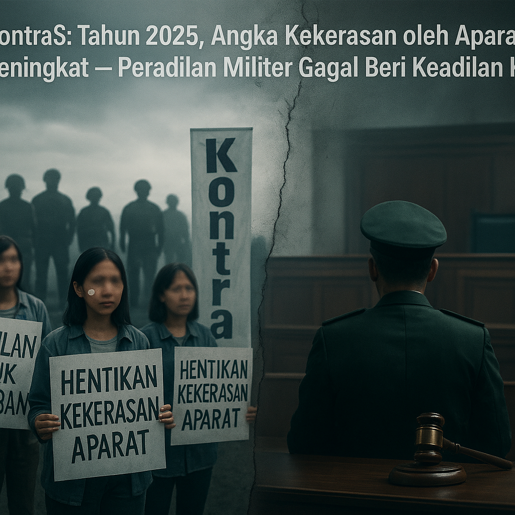 KontraS: Tahun 2025, Angka Kekerasan oleh Aparat Meningkat, Peradilan Militer Gagal Beri Keadilan Korban