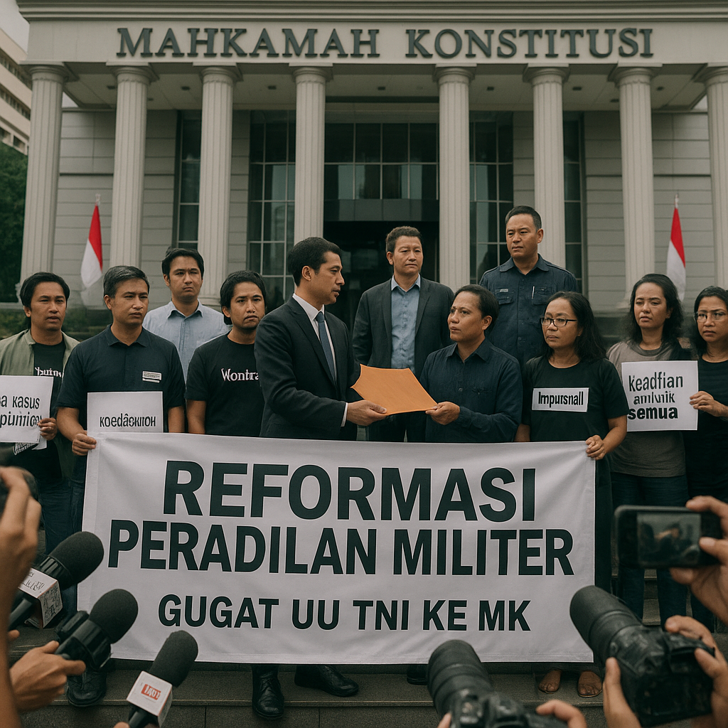 Koalisi Sipil Gugat UU TNI ke MK Desak Reformasi Total Peradilan Militer Usai Dua Kasus Impunitas