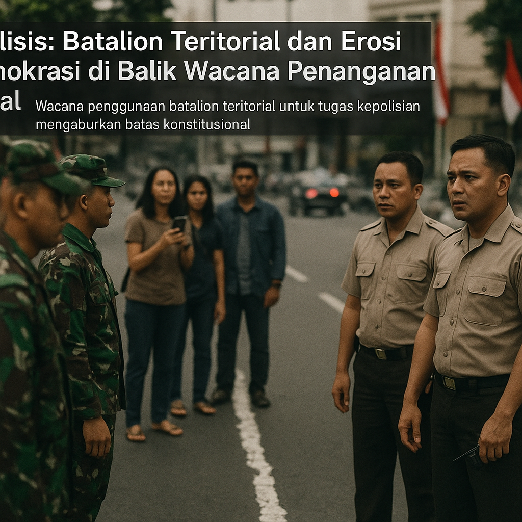 Analisis: Batalion Teritorial dan Erosi Demokrasi di Balik Wacana Penanganan Begal