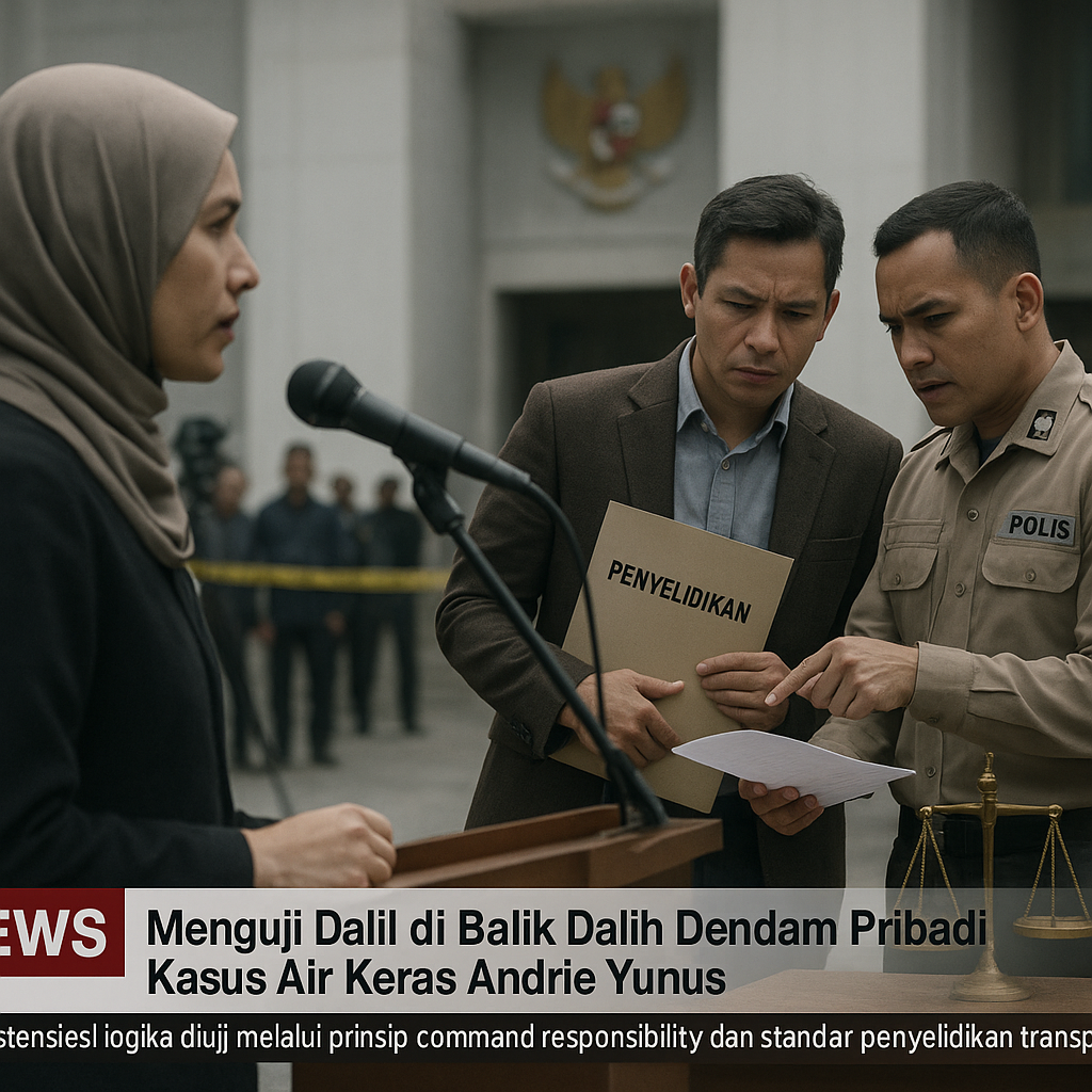 Menguji Dalil di Balik Dalih Dendam Pribadi Kasus Air Keras Andrie Yunus